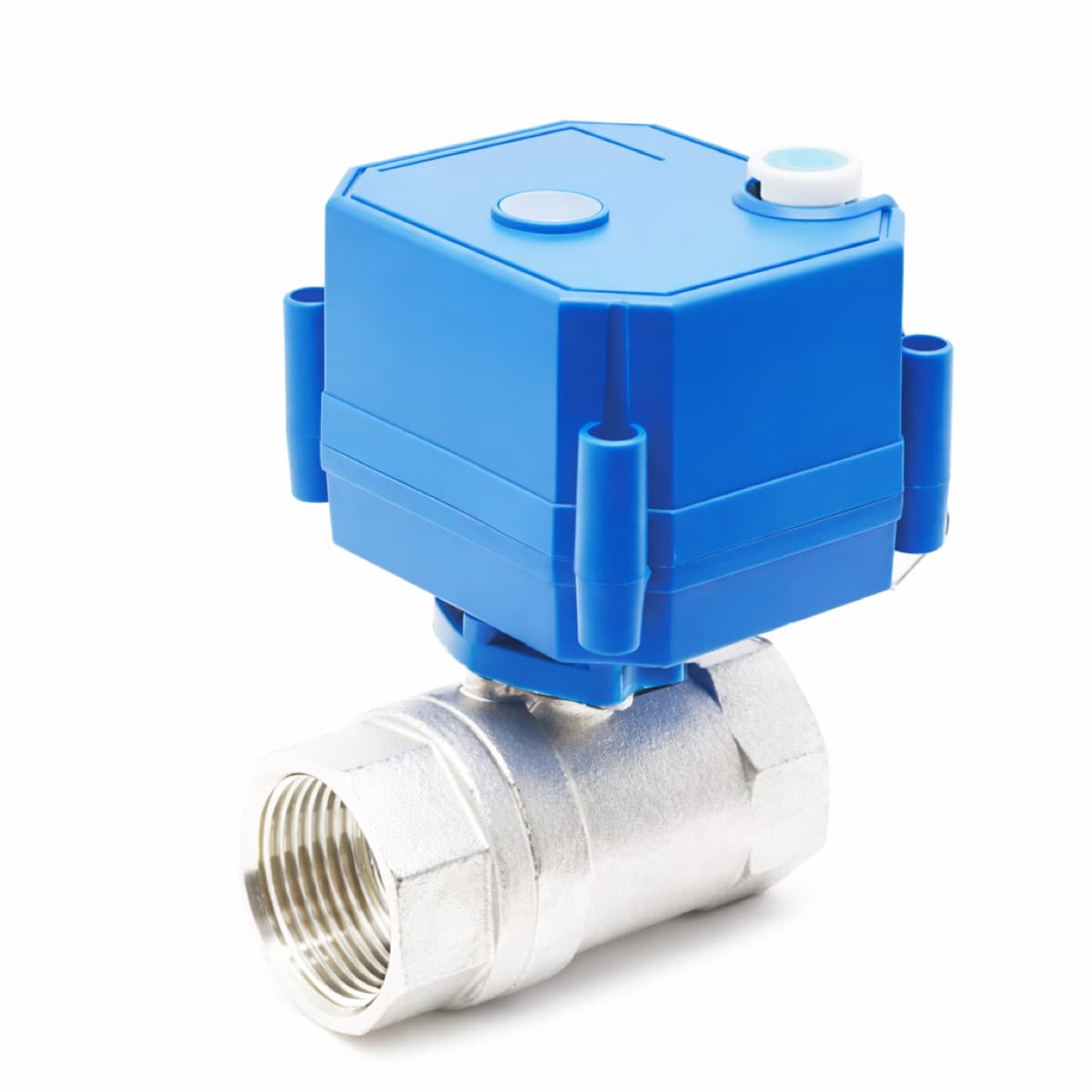 Valve motorisée de coupure bleue